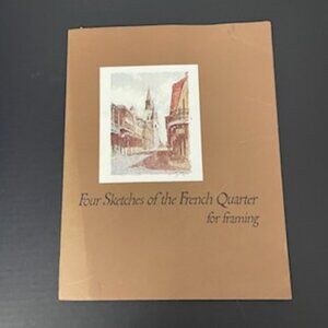 Four Sketches of the French Quarter for Framing by Jon Davey1966 New Orleans LA